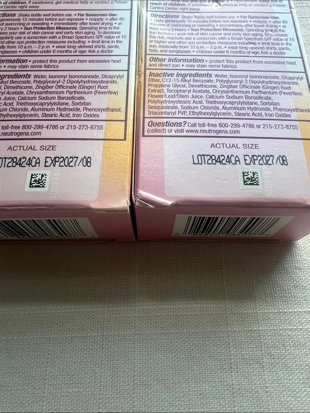 Neutrogena Purescreen+ Mineral Invisible Daily Defense Face Liquid SPF 30 Lot 2